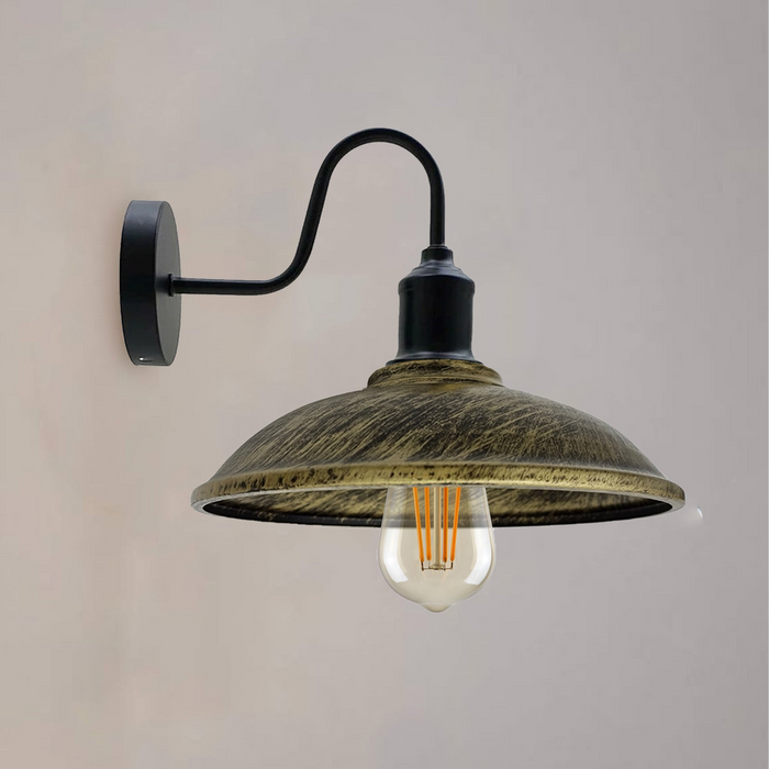 Brushed Brass Metal Wall Lights Industrial Style