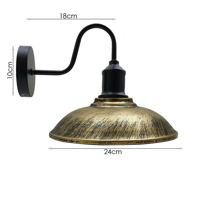 Brushed Brass Metal Wall Lights Industrial Style