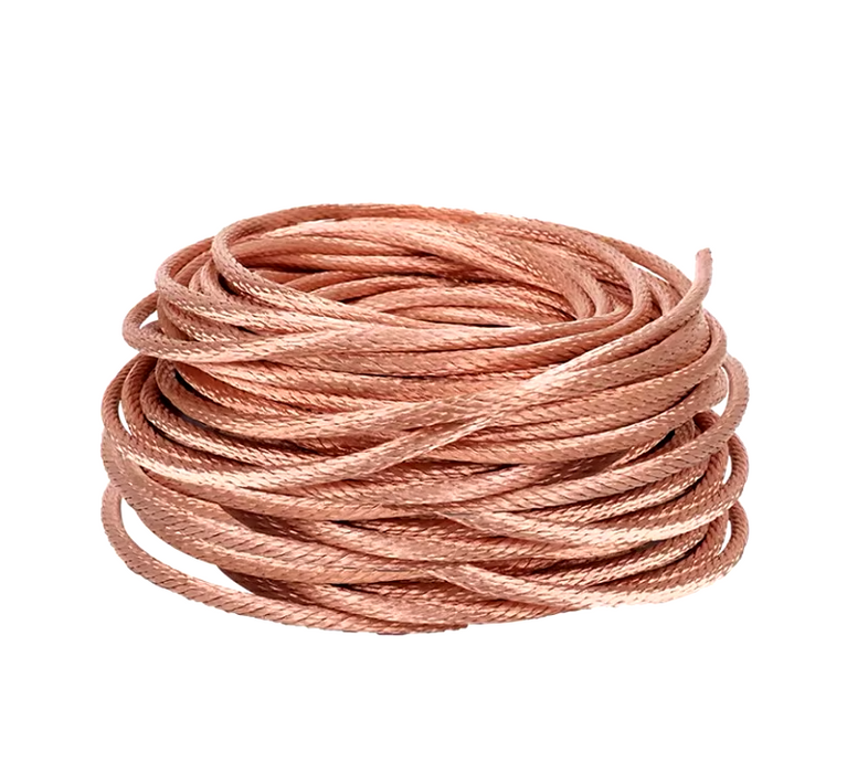 10 Meters Bare Pure Copper or Tinned Copper Wire – Stranded Round Conductive Wire for Grounding & Soft Connections