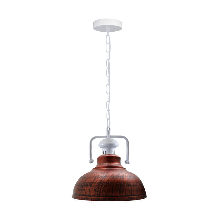 Industrial vintage Retro Indoor Hanging Ceiling Metal Rustic Red Pendant Light E27 UK Holder