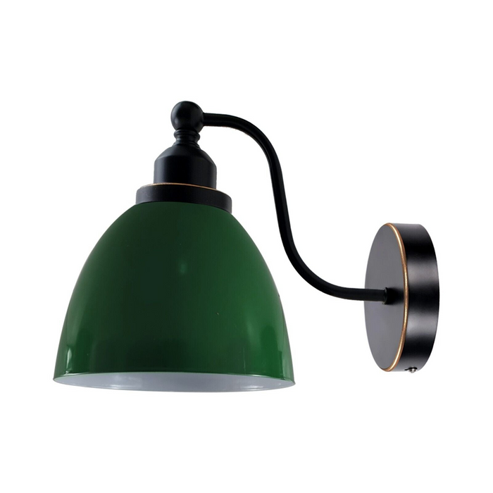 Industrial Vintage Modern Retro Swan Neck Metal Arm E27 Sconce Green Wall Mount Light