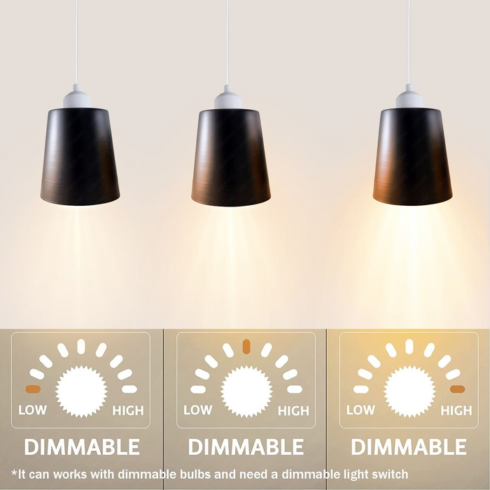 Industriële moderne retro 3-weg rechthoekige belvorm verschillende kleuren hanglamp E27 UK-houder