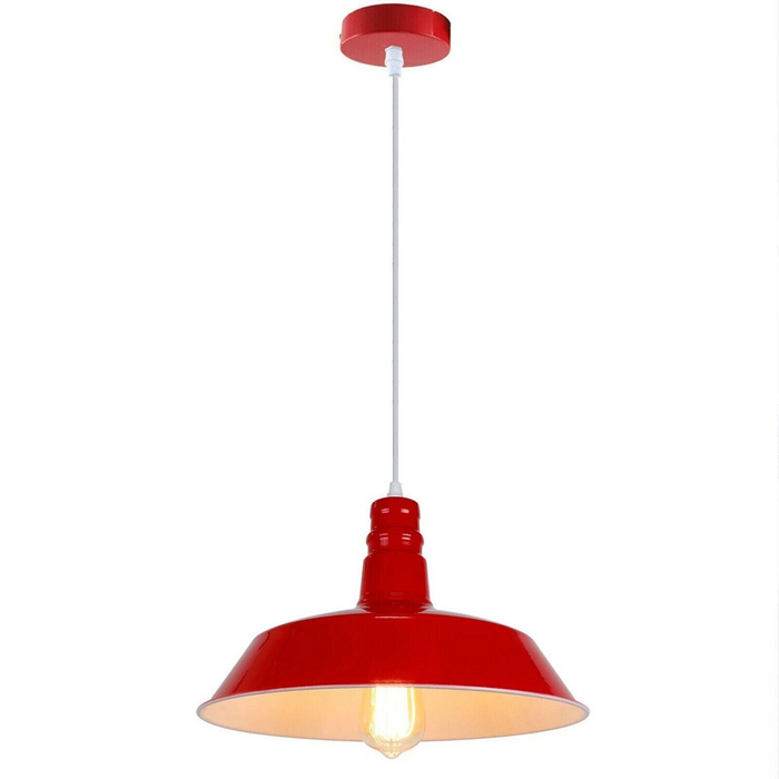 Modern adjustable Hanging bowl Red pendant  Lamp E27 holder