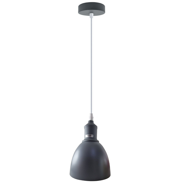 Industrial Vintage Retro adjustable Ceiling Grey Pendant Light with E27 Uk Holder