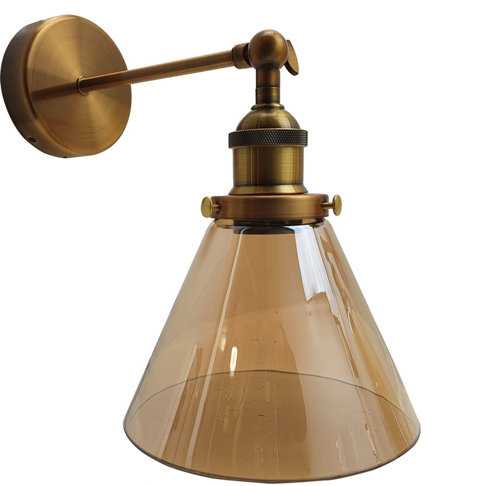 Industriële retro vintage stijl verstelbare glazen wandlamp schanslamp fitting
