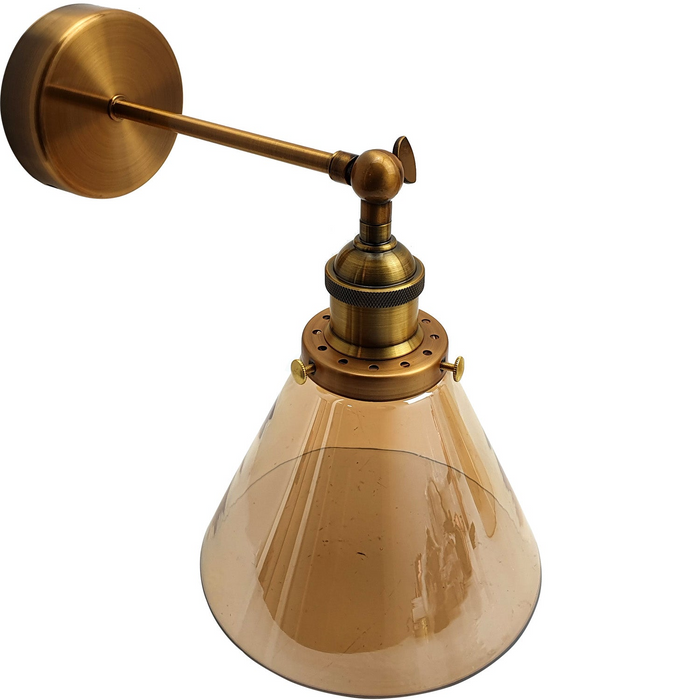 Industriële retro vintage stijl verstelbare glazen wandlamp schanslamp fitting