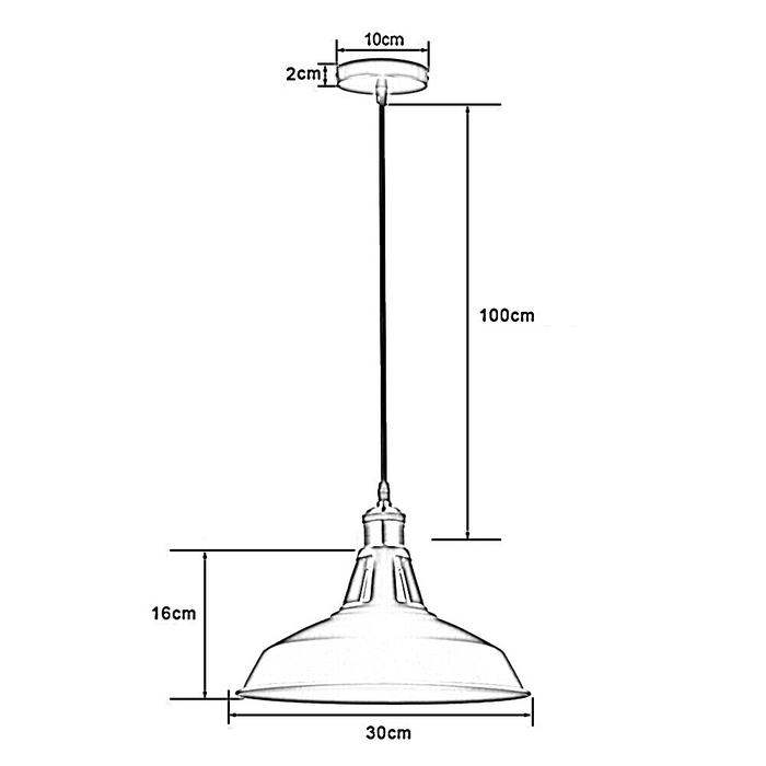 Industrial Metal Ceiling Pendant Light Shade Modern Hanging Retro Light