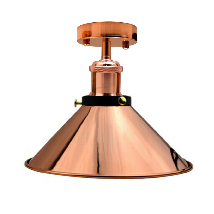 Vintage industriële plafondverlichting Retro hanger Rose Gold Shade Sconce Lamp