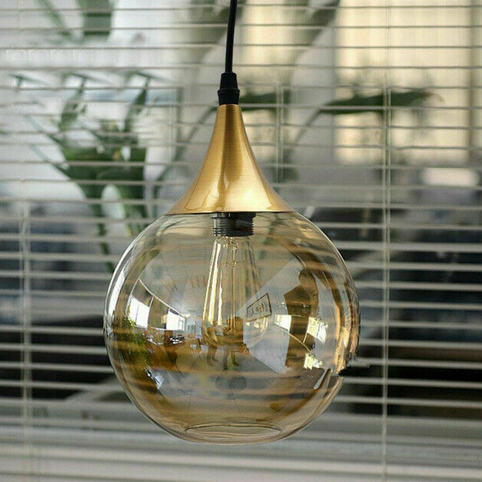 Globe glass lampshade Replacement indoor amber vintage ceiling Pendant light