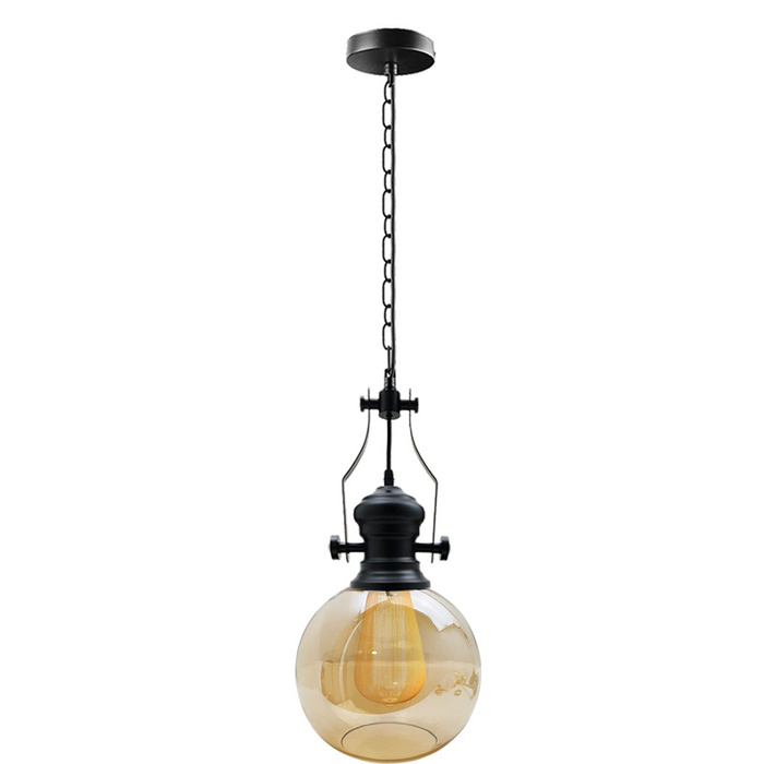 Industrial Retro Pendant Light Suspended Ceiling Lights Style Glass Lamp Shade