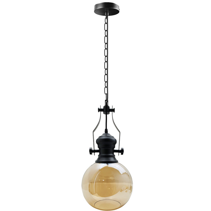 Industrial Retro Pendant Light Suspended Ceiling Lights Style Glass Lamp Shade