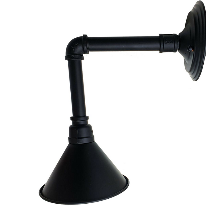 Zwarte kleur wandpijplamp Retro licht Steampunk Vintage wandkandelaarlichten