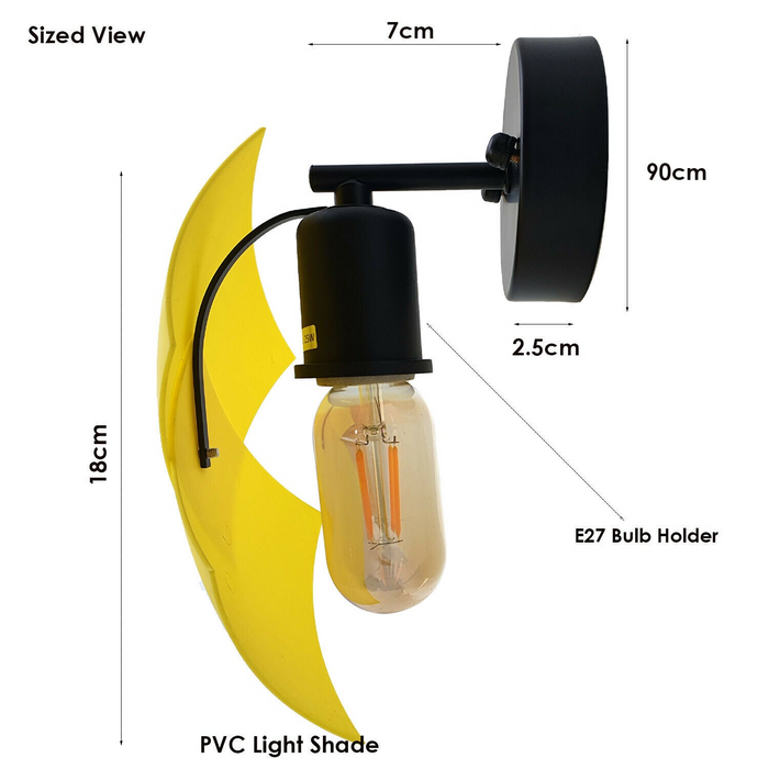 Moderne gele wandlamp binnen schans verlichting lamparmatuur met LED-lamp