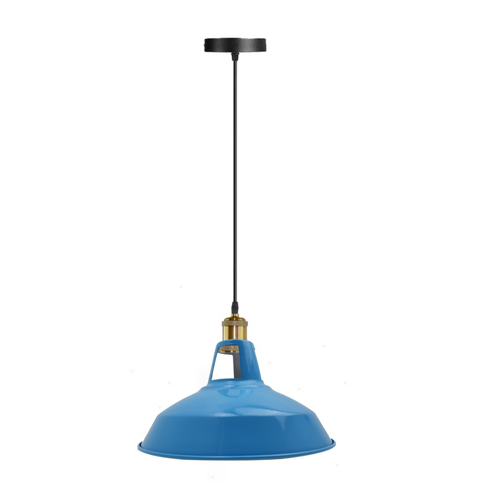 Modern Blue Colour Lampshade Industrial Retro Style Metal Ceiling Pendant Lightshade