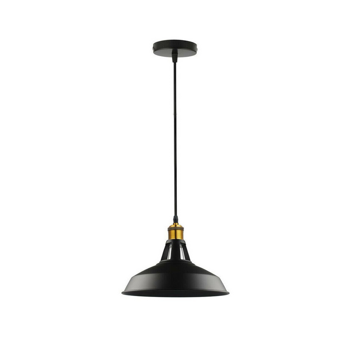 Modern Black Colour Lampshade with FREE Bulb Industrial Retro Style Metal Ceiling Pendant Lightshade