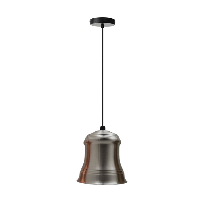 Retro Style Pendant Light Satin Nickel Colours Lamp Shade