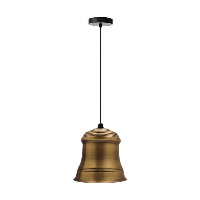 Industriële vintage retro-stijl hanglamp geel messing kleuren lampenkap