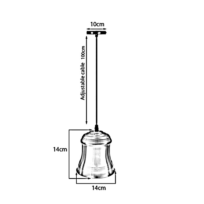 Industriële vintage retro-stijl hanglamp geel messing kleuren lampenkap