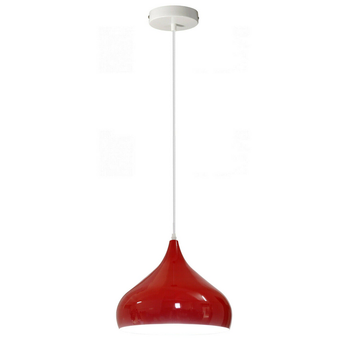 Vintage Industrial Metal Ceiling Red Hanging Pendant Shade