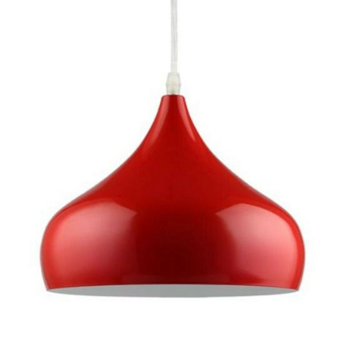 Vintage Industrial Metal Ceiling Red Hanging Pendant Shade