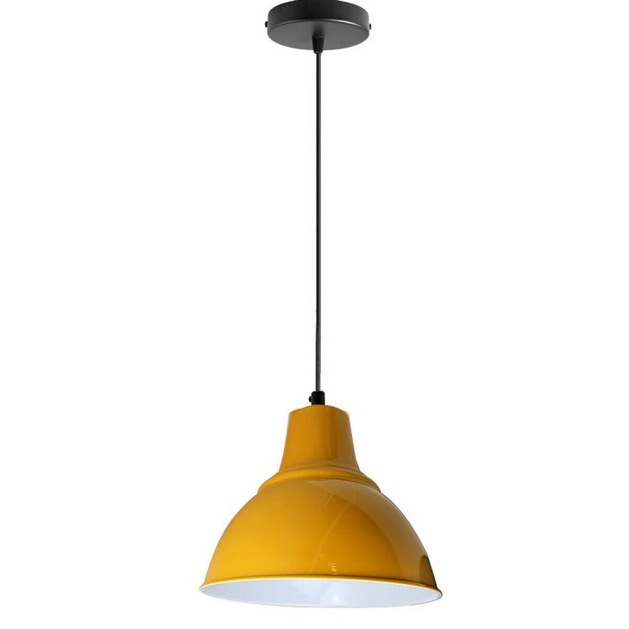 Moderne vintage stijl plafond gele kleur hanglamp