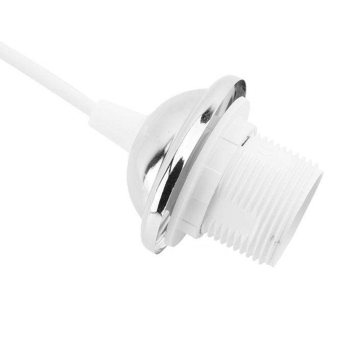 E27 plafondrozet licht PVC Flex hanglamp chroom fitting