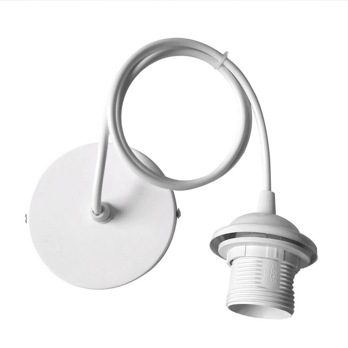 E27 Plafondrozet Wit Licht PVC Flex Hanglamphouder Fitting