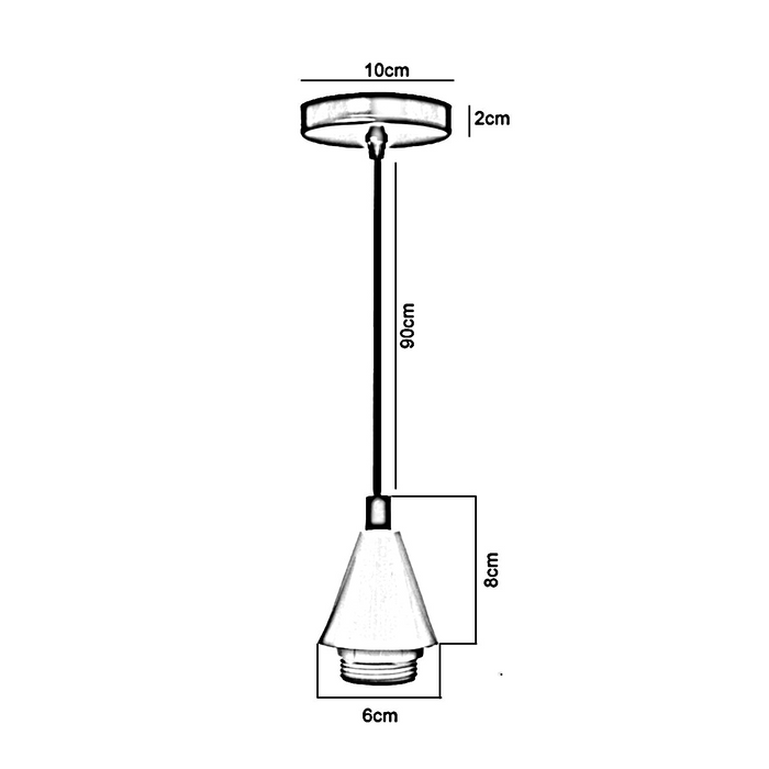 Rose Gold Light Pendant Fitting Ceiling Rose E27 Suspension Set