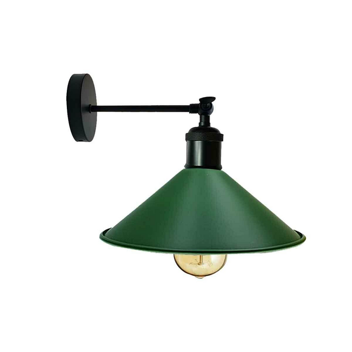 Industriële wandlamp retro lichtgroene kleur vintage wandkandelaars