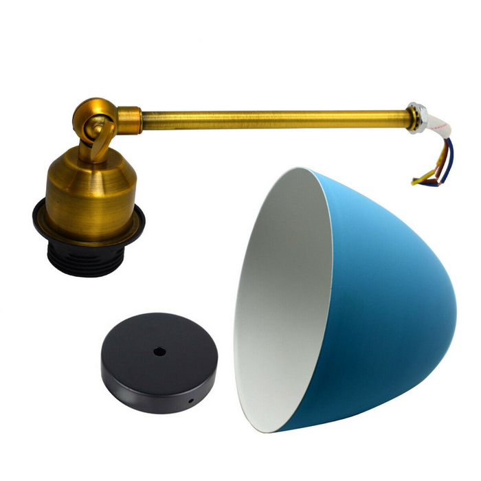 Moderne blauwe kleur creatieve persoonlijkheid Metalen wandlamp lampenkappen