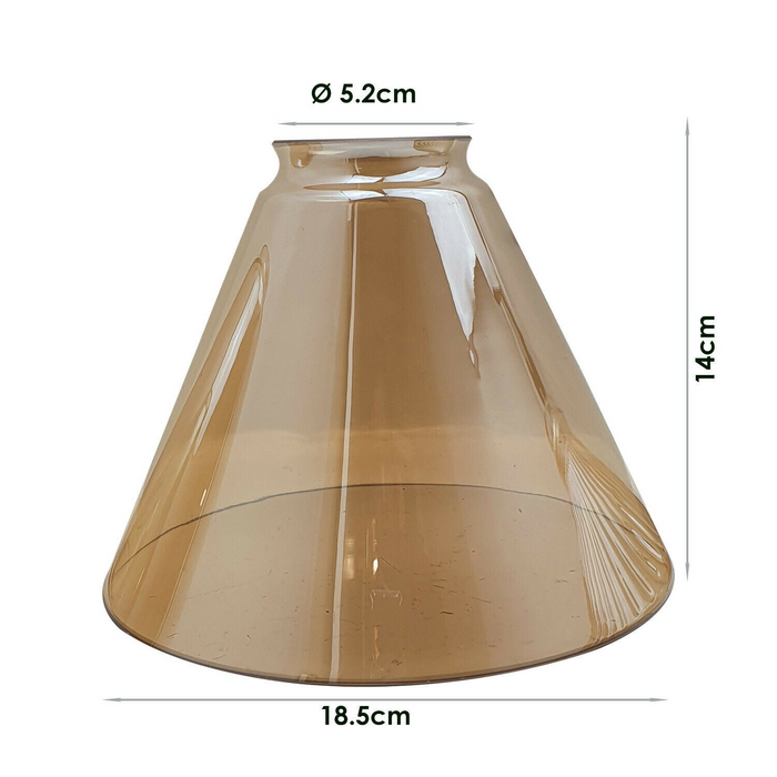 Vintage Retro Lampshades Amber Glass Ceiling Pendant Light