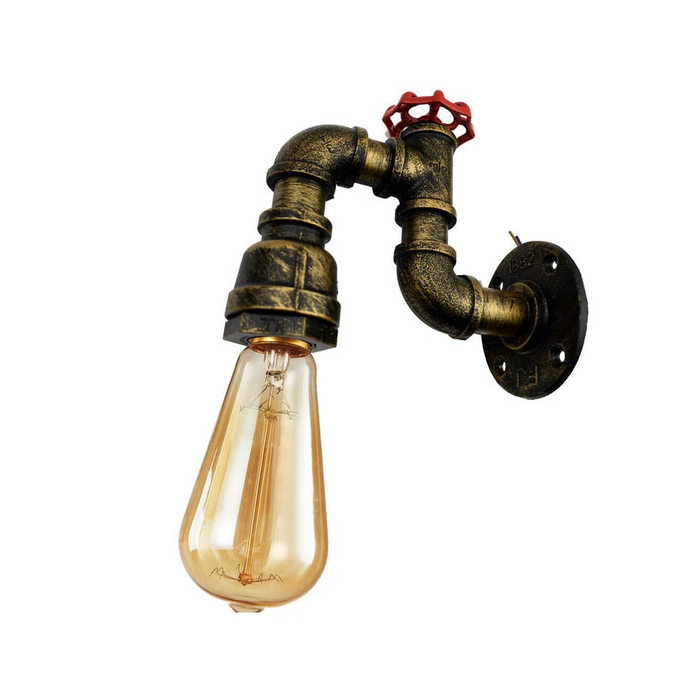 Vintage industriële rustieke Steampunk metalen waterpijp plafond wandlamp schans
