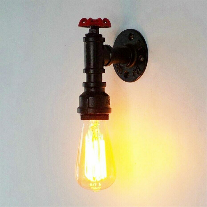 Vintage Industrial Ceiling Wall Light Lamp Metal Water pipe Rustic Steam punk UK