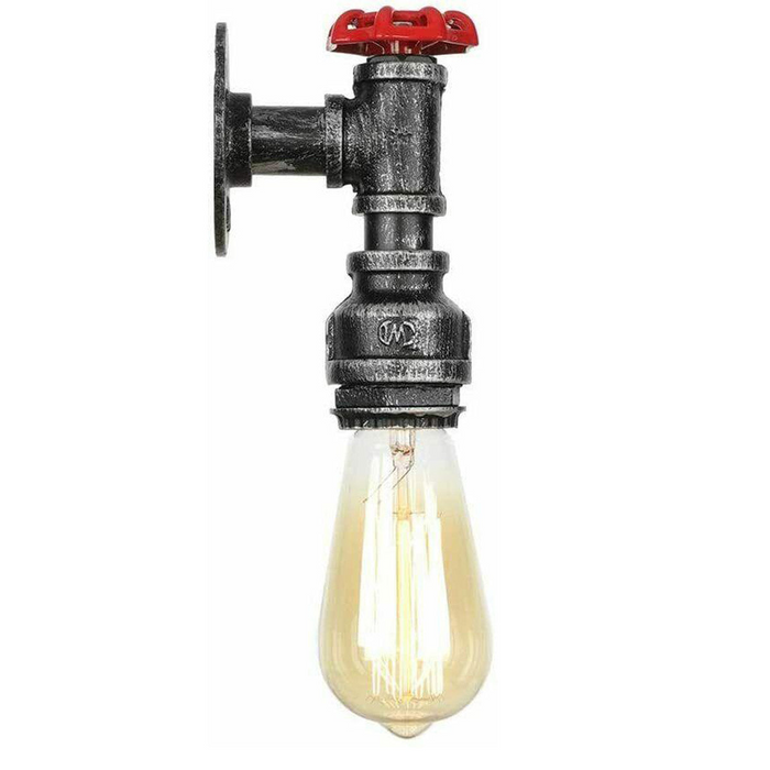 Vintage industriële plafondwandlamp lamp metaal waterpijp rustieke stoompunk UK