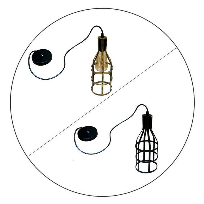Vintage Wire Cage Industrial Retro Hanging Pendant Lamp Kitchen Ceiling Lighting