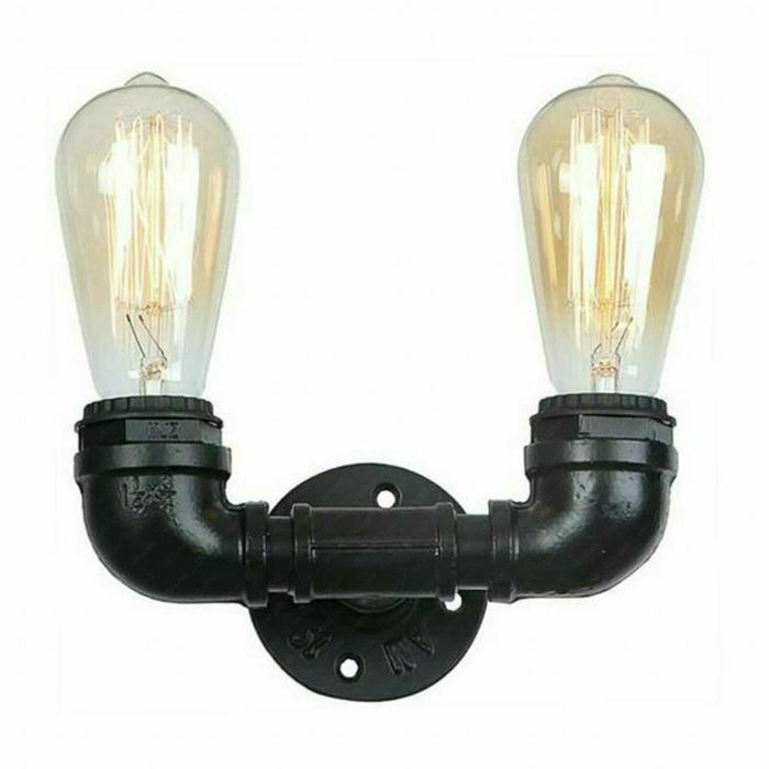 Vintage Industrial Sconce Loft Various colours Water Pipe Wall Light Porch Lamp Steampunk
