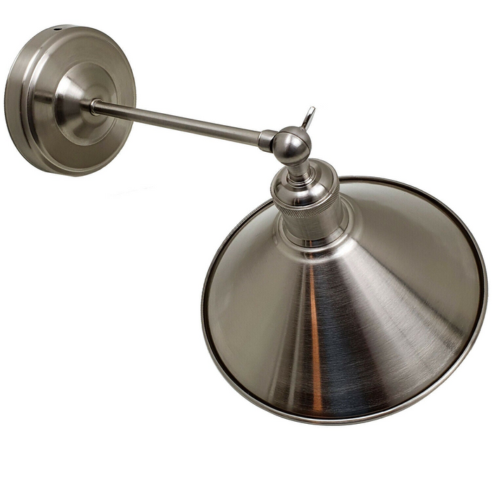 Industrial Wall Mounted Lights Satin Nickel Wall light with Free Bulb