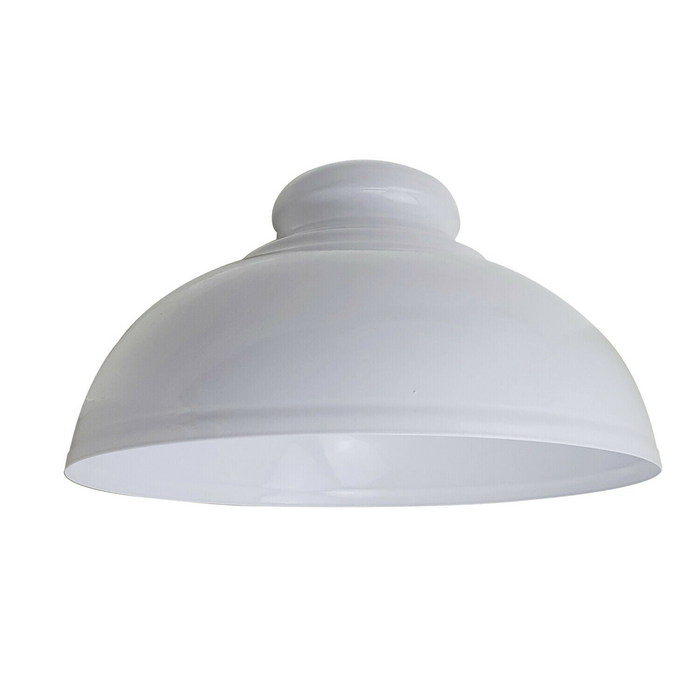 Witte retro-stijl Coolie taps toelopende metalen plafondhanglamp