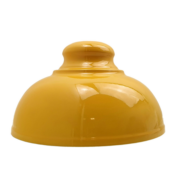 Yellow Metal Vintage None Electric Pendant Light Shade