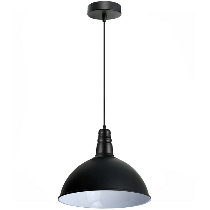 Zwarte industriële vintage stijl plafond hanglamp fittingen metalen lampenkappen