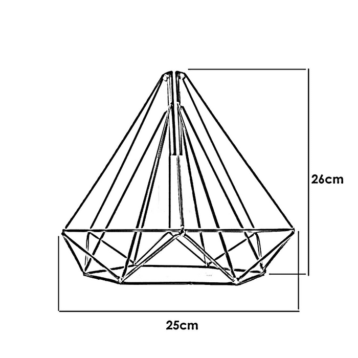 Geometrische blauwe draadkooihanger