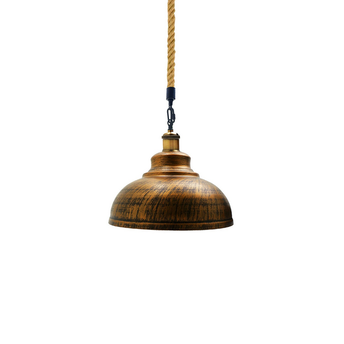 Brushed Copper Pendant Shade Modern Hemp Hanging Retro Light