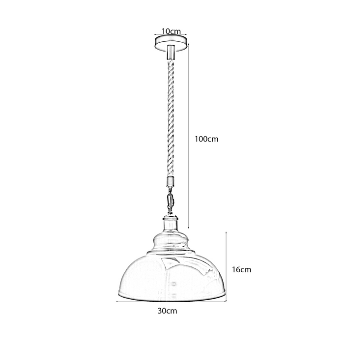 Koperen hennep hangende retro industriële plafondlamp