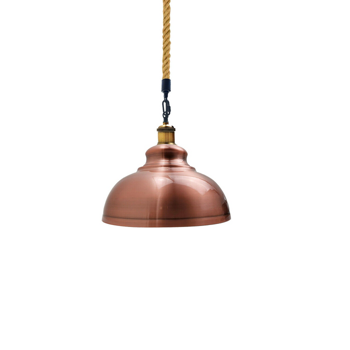 Copper Hemp Hanging Retro Ceiling Industrial Light