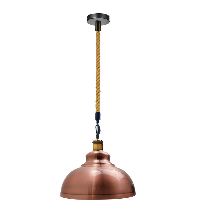 Koperen hennep hangende retro industriële plafondlamp