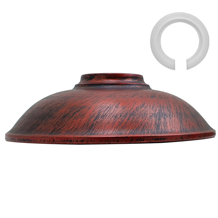 Moderne retro hangende plafondlamp met kap rustiek rood