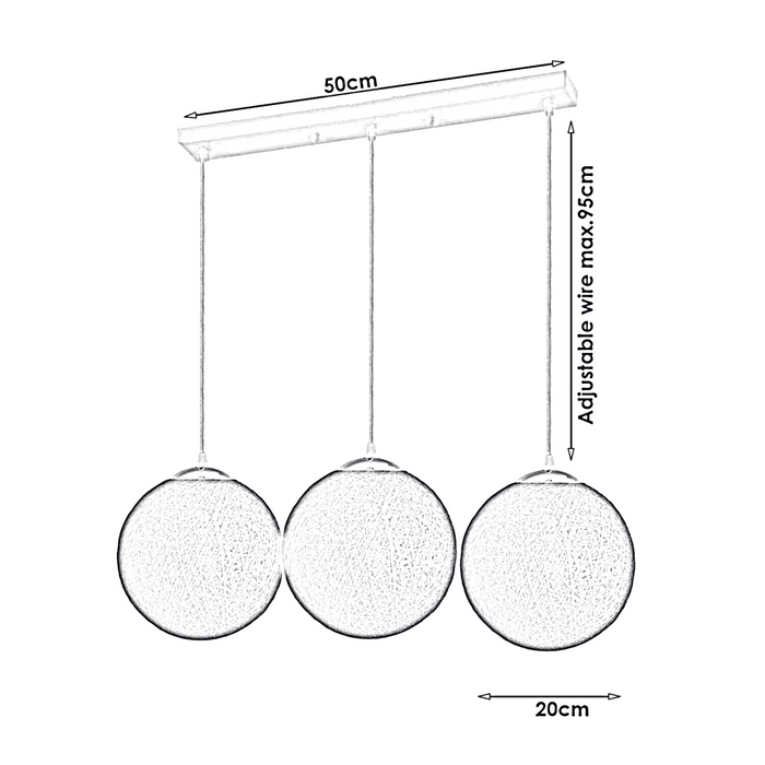 3-koppige rode bamboe retro hangende verlichtingsarmaturen rieten hanglamp woonkamer