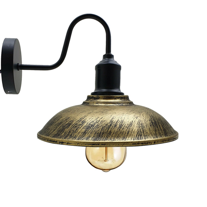 Brushed Brass Metal Wall Lights Industrial Style