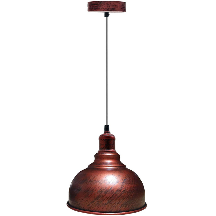 Rustic Red Industrial Metal Ceiling Pendant Shade Hanging Retro Light