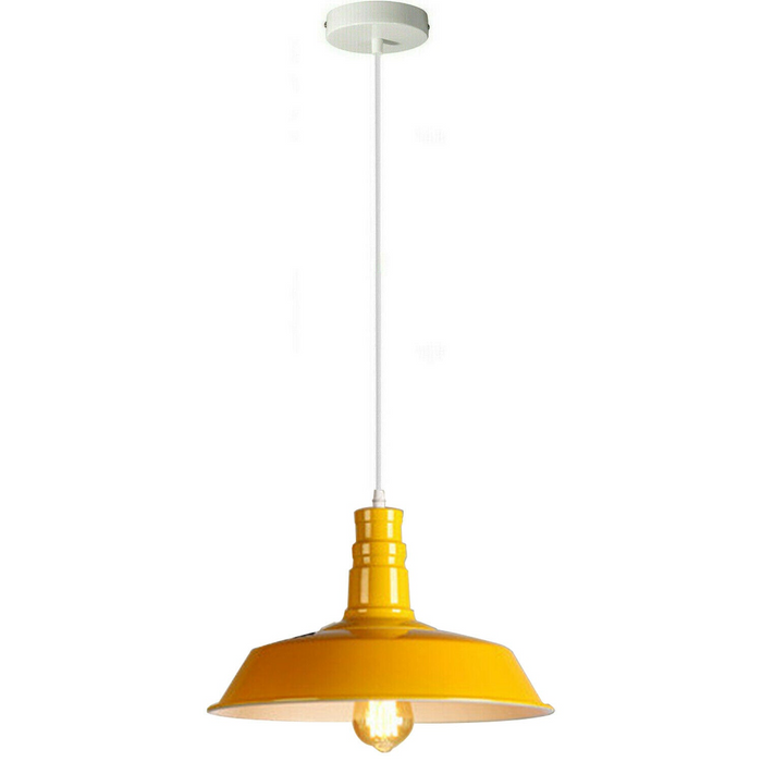 Yellow Pendant Light Lampshade Ceiling Light Shade With Bulb